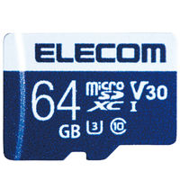 マイクロSD カード 64GB UHS-I 高速データ転送 SD変換アダプタ付 データ復旧サービス MF-MS064GU13V3R エレコム 1個（直送品）