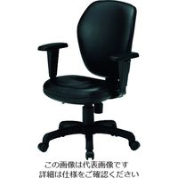 藤沢工業 TOKIO オフィスチェア FST-77HL ハイバック T肘付き ブラック（レザー） FST-77HATLBK 195-4080（直送品）