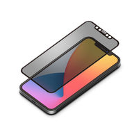 PGA iPhone 12 mini用 ガイドフレーム付き 抗菌液晶全面保護ガラス 覗き見防止 PG-20FGL08FMB 1枚（直送品）