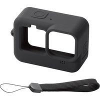 GoPro HERO9 Black用 シリコンケース ハンドストラップ付き アクションカメラ 黒 AC-GP9BSSCBK エレコム 1個（直送品）