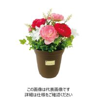 ユニット（UNIT） 造花鉢 ラナンキュラス（ピンク色） 1個 935-44（直送品）