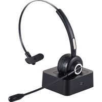 エレコム Bluetooth片耳ヘッドセット/オーバーヘッドタイプ/充電台付/ブラック LBT-HSOH11PCBK 1個