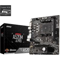 MSI ＡＭＤ　Ａ５２０チップセット搭載ＭｉｃｒｏＡＴＸマザーボード／ＡＭＤ　ＡＭ４ソケット対応 A520M-A PRO 1個（直送品）