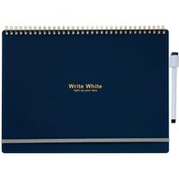 学研ステイフル ホワイトボードノート Write White A4サイズ ネイビー D15041 3冊（直送品）