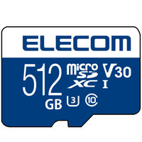 エレコム MicroSDXCカード/データ復旧サービス付/ビデオスピードクラス対応/UHS-I U3 80MB/s 512GB MF-MS512GU13V3R