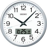 アスクル】SEIKO（セイコー）温度湿度表示付き 掛け時計 [電波 