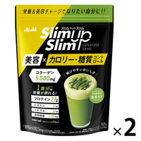 スリムアップスリム 酵素+スーパーフードシェイク 抹茶ラテ 1セット（2袋） アサヒグループ食品