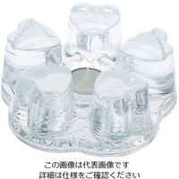 カンダ（KANKUMA） ガラス ティーウォーマー ハート 1個 62-3827-07（直送品）