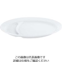 江部松商事（EBEMATSU） 磁器 中華・洋食兼用食器 白仕切餃子皿 1個 63-7195-10（直送品）