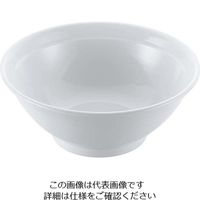 江部松商事（EBEMATSU） 磁器 中華食器 白リム 高台丼 6.5寸 1個 63-7195-24（直送品）