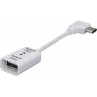 ナカバヤシ USB2.0 A-C変換ケーブルL型【ZUH-CARL201シリーズ】10cmホワイト ZUH-CARL201W 1個（直送品）