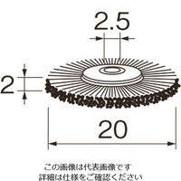 日本精密機械工作（Leutor） リューター ホイール型ブラシB2114 B2114 1袋（5個） 128-5136（直送品）