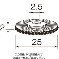 日本精密機械工作（Leutor） リューター ホイール型ブラシB2216 B2216 1袋（5個） 128-3195（直送品）