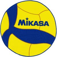 ミカサ バレーボール型 ハンドタオル 黄／青 AC-TL102A 6枚（直送品）