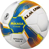 ミカサ サッカー4号（小学生）検定球 ALMUNDO 青／黄FT450B-BLY 1個（直送品）
