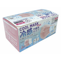 冷感不織布マスク 50枚入箱（ピンク） 90379906 1セット（10箱入） 丸玉工業（直送品）