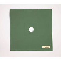 ナガイレーベン 一重四角巾 綿布 穴あき（φ90） 900×900mm グリーン AD-90302（わけあり品）