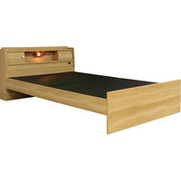 友澤木工 機能性畳ベッド 高さ3段階調整 ダブル 美草黒 1410×2150×720mm 1台