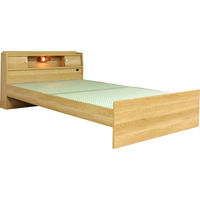 友澤木工 機能性畳ベッド 高さ3段階調整 シングル 美草緑 1010×2150×720mm 1台