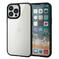 iPhone 13 Pro Max ケース ハイブリッドケース 軽量 ガラスフィルム付 PM-A21DTS3 エレコム