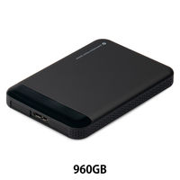 エレコム 外付けSSD 960GB ポータブル USB3.2 Gen1 管理者ソフト対応 ESD-PL0960GM 1台