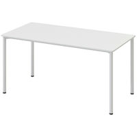 アスクル マルチワークテーブル 幅1500×奥行750×高さ720mm ホワイト天板・ホワイト脚 1台（2梱包）