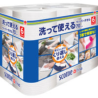 日本製紙クレシア スコッティファイン洗って使えるペーパータオル 70カット　1セット（24ロール：6ロール入×4パック）