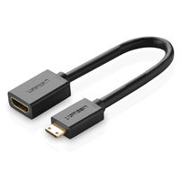 UGREEN Mini HDMI (オス) to HDMI (メス) アダプターケーブル 22cm 20137　1個（直送品）