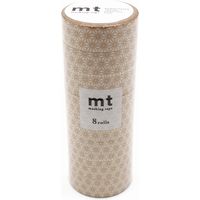 mt マスキングテープ 8P（8巻セット）麻の葉・真鍮 [幅15mm×7m] MT08D214R 1個 カモ井加工紙（直送品）
