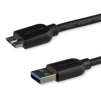 USB 3.0 Micro-B スリムケーブル 50cm Type-A(オス)-マイクロB(オス) USB3AUB50CMS（直送品）