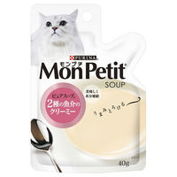 モンプチ スープ 猫用 パウチ ピュアスープ 2種の魚介のクリーミー 40g 12袋 ネスレ