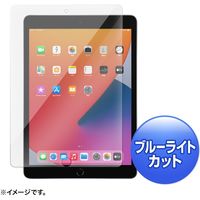 サンワサプライ 第8/7世代iPad10.2インチ用ブルーライトカット強化ガラスフィルム LCD-IPAD102GBC 1枚（直送品）