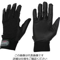 おたふく手袋 おたふく ピーユーウェーブ ブラック L K-18-BK-L 1双 444-8383（直送品）
