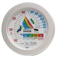 ユニット（UNIT） 熱中症注意目安付温湿度計 直径230mm HO-401 1個（直送品）