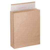 「現場のチカラ」 スーパーバッグ 宅配袋（紙製） ラミネート加工 茶 小サイズ 封かんシール付 １セット（50枚：10枚入×5） オリジナル