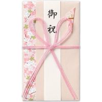 伊予結納センター 日本製　一般お祝用金封　花結び　花　ピンク V104-13 １セット（5枚：1枚×5）（直送品）