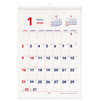 エムプラン 【2022年版】ベーシック 壁掛けタテカレンダー