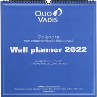 2022年度1月始まカレンダー クオバディス 壁掛けカレンダー　ウォールプランナー 壁掛けカレンダー ホワイト 1冊（直送品）