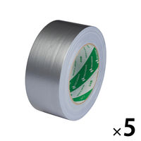 【ガムテープ】カラー布粘着テープ 102N10-50 0.30mm厚 50mm×25m 銀 ニチバン 1セット（5巻入）