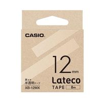 エスコ（esco） 12mm テープカートリッジ（半透明に黒文字） 1セット（10個） EA761DR-522（直送品）