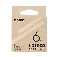 エスコ（esco） 6mm テープカートリッジ（半透明に黒文字） 1セット（10個） EA761DR-502（直送品）