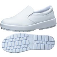 ミドリ安全 耐滑 作業靴 スリッポン HRS-480N ホワイト 25.5cm 1足 2125027410（直送品）