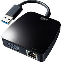 サンワサプライ USB3.1-アナログVGA・LAN変換アダプタ USB-CVU3VL1 1個（直送品）