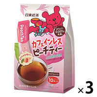 日東紅茶 カフェインレスピーチティー 1セット（30本：10本入×3袋）