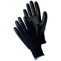 「現場のチカラ」ウレタン背抜き手袋　13ゲージ　黒　Lサイズ　1袋(10双)　川西工業　オリジナル