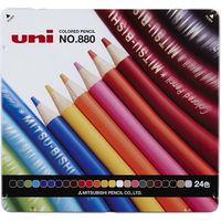 三菱鉛筆 色鉛筆880 24色 K88024CPN 1個（24色各1本入）（uniユニ）