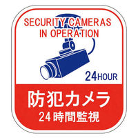 日本緑十字社 緑十字 ステッカー標識 防犯カメラ・24時間監視 貼127 100×90mm 5枚組 エンビ 047127 160-5677（直送品）