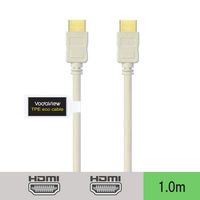 Vodaview　HDMIケーブル　HDMI[オス]-HDMI[オス]　1m　ホワイト　ECO(エコ)ケーブル　VV-HDMI010AA-WE