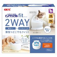 ピュアクリスタル 犬猫用 フィット 給水器 ホワイト 900ml 1個 ジェックス