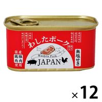 缶詰 わしたポークJAPAN 国産豚・鶏肉使用 無塩せき 200g 1セット（12個）沖縄県物産公社 ランチョンミート